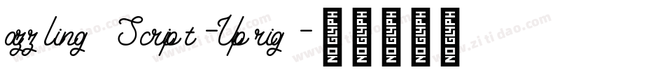 azzling Script-Uprig字体转换